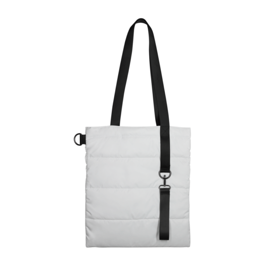 Шоппер Superbag Bubble, стёганый, с магнитной кнопкой (белый с черным)